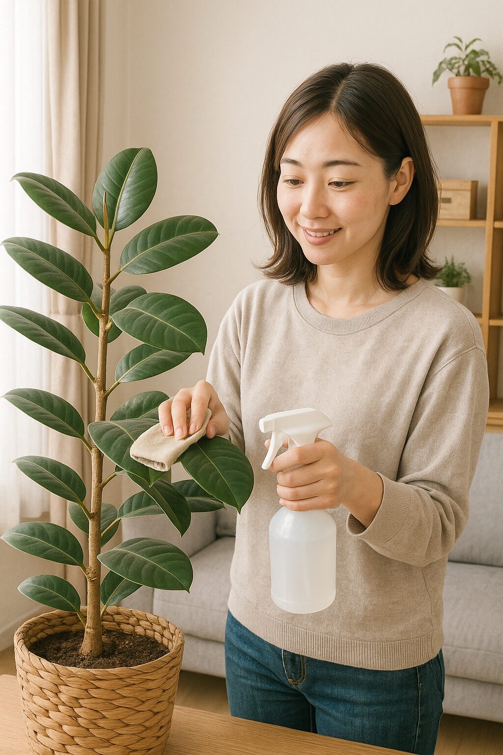観葉植物のほこり取り方が簡単になる方法