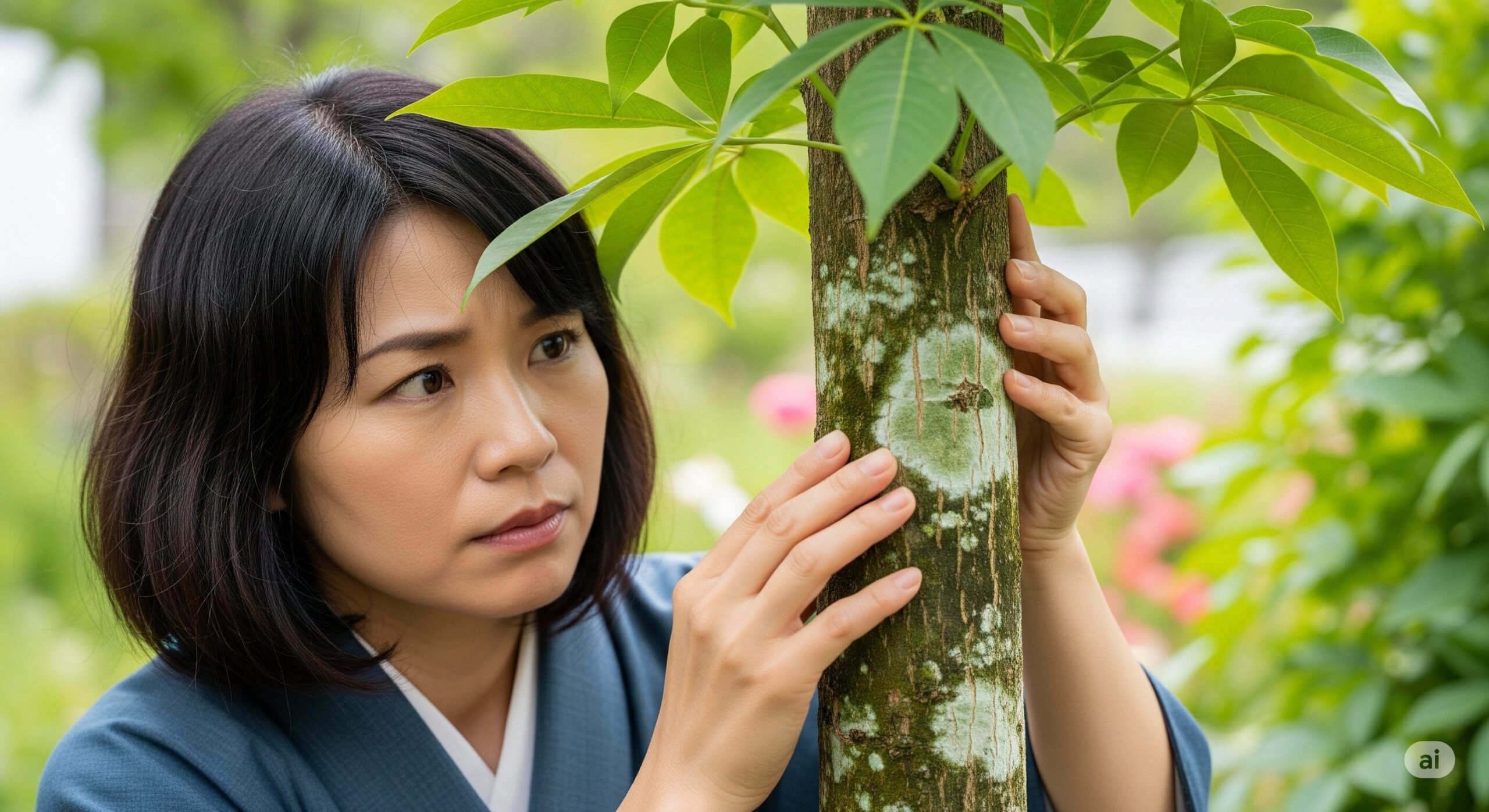 葉や幹に見られる白い斑点の正体