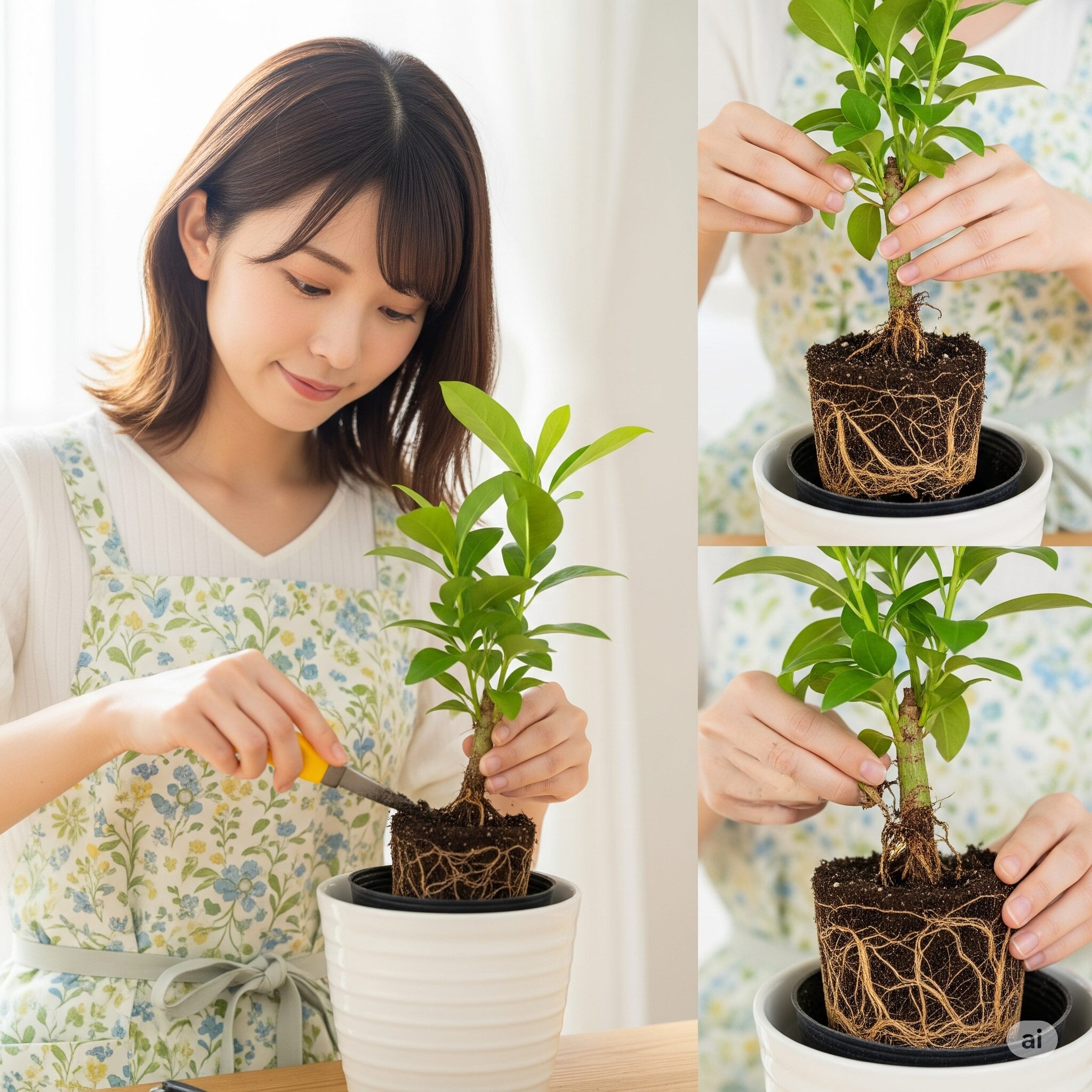 根腐れしたパキラを復活させる植え替え