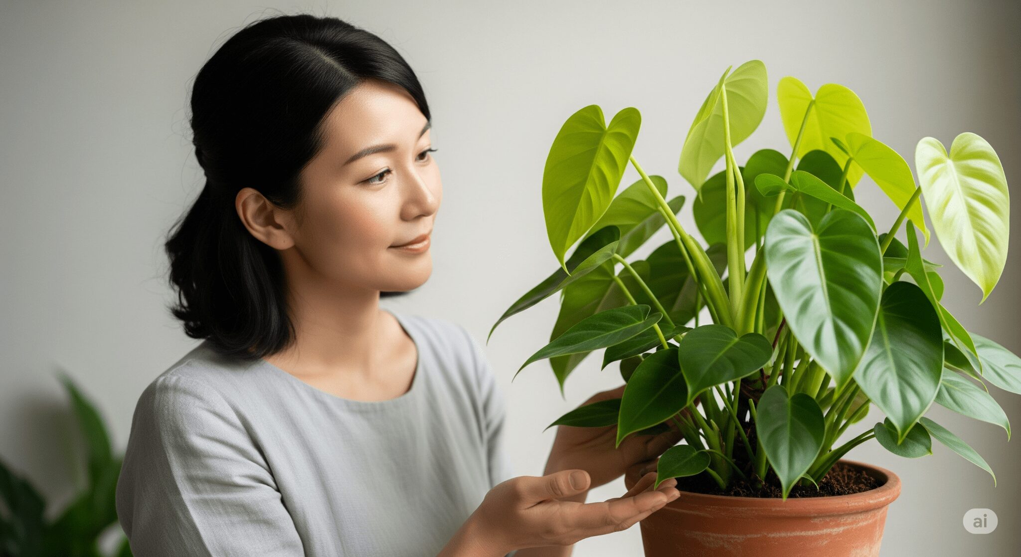 葉が垂れる時には支柱が必要？