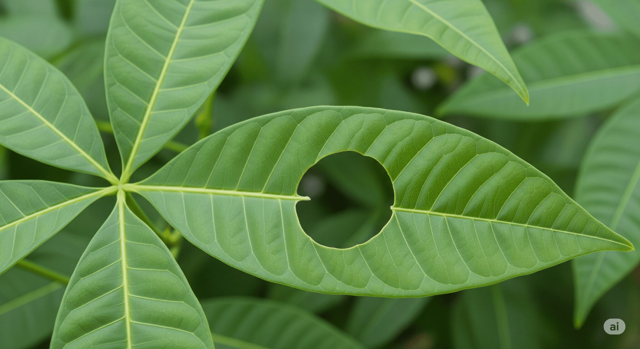 パキラの葉に穴があくのは虫のサイン？