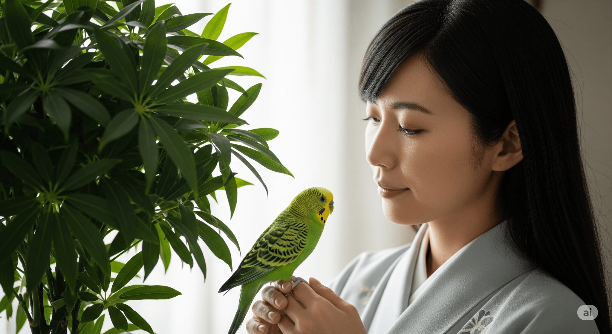 インコ 観葉植物 パキラ