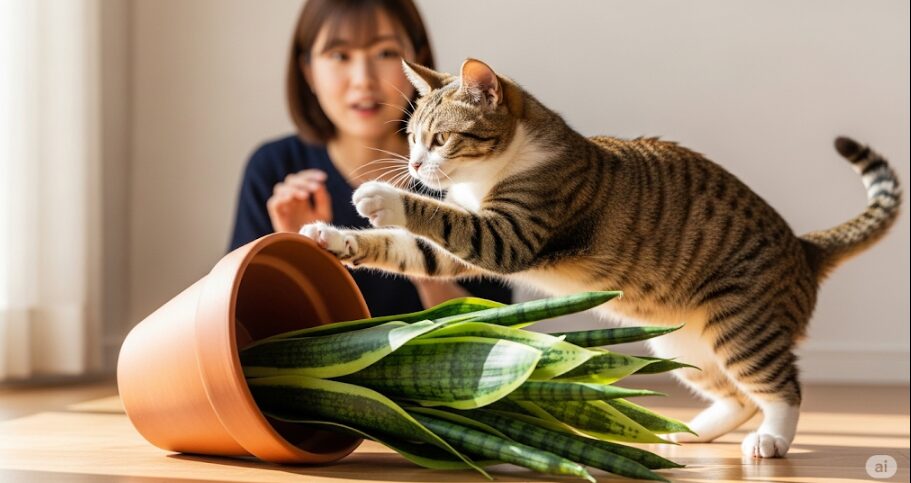 フェイク グリーン 猫 食べる