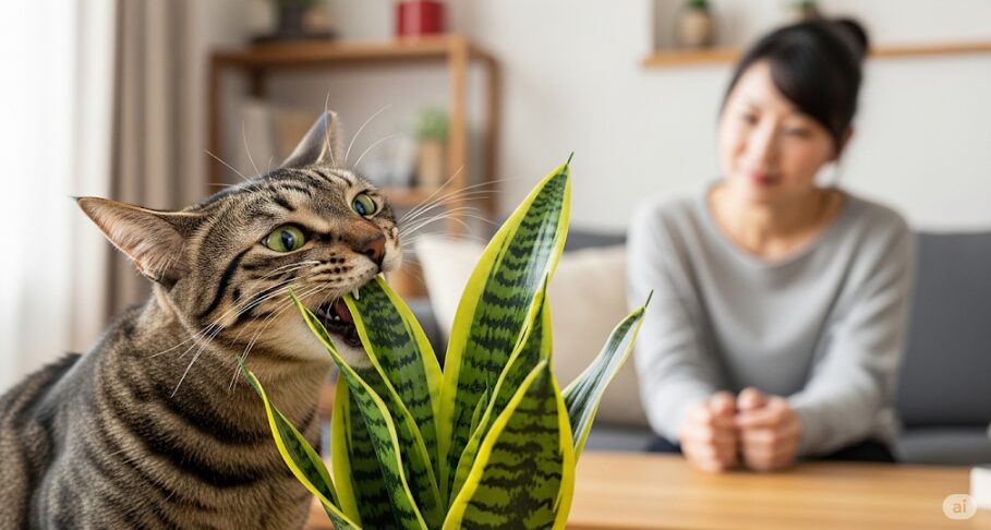 フェイク グリーン 猫 食べる