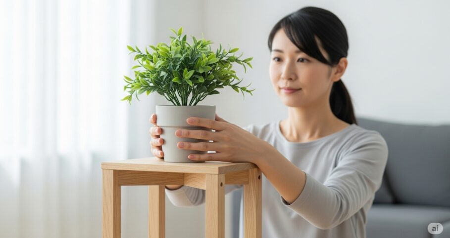 フェイクグリーンの鉢の固定方法
