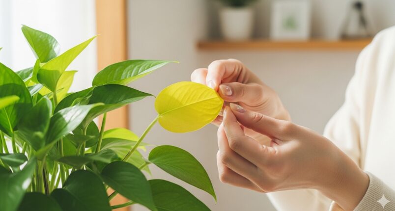 パワーの乱れ？ポトスが一枚だけ黄色な時の結論