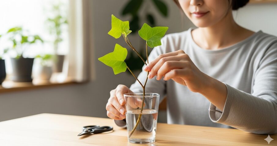 剪定枝を使ったハートアイビーの増やし方