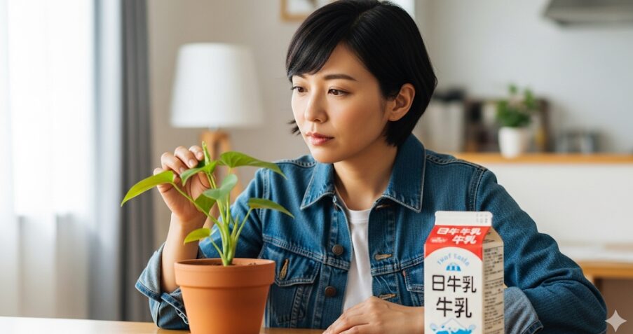 観葉植物に牛乳も与えてはダメ