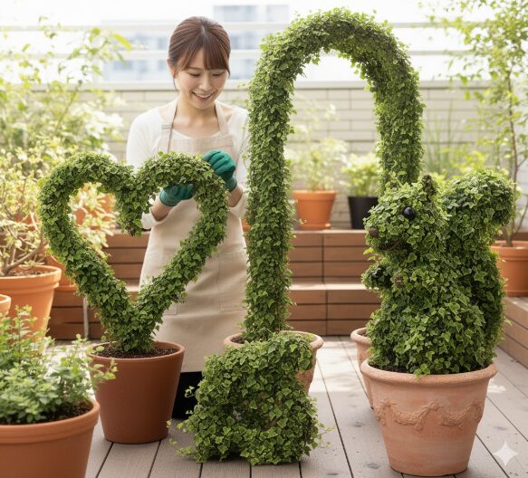 100 均 アイビー トピアリー 作り方