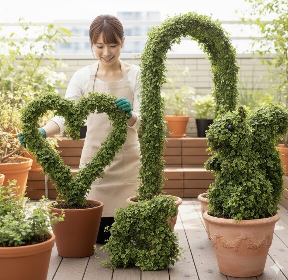 100 均 アイビー トピアリー 作り方