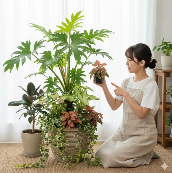 セロームと寄せ植えするのに最適な観葉植物