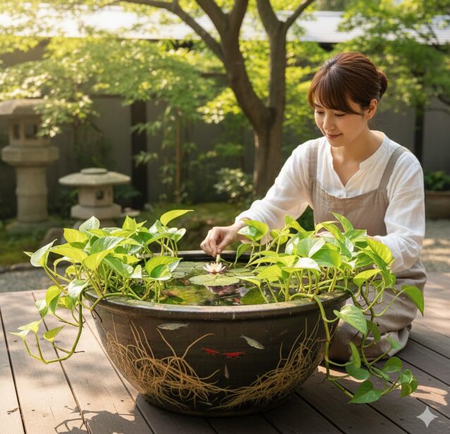 ビオトープでのポトス活用法