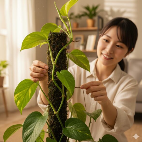 ポトスの伸ばし方と支柱の使い方