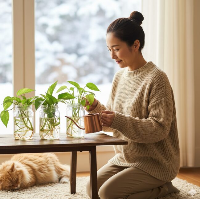 ポトスの水差しは冬でもできますか？