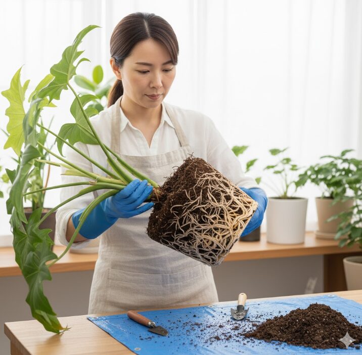 株の取り出しと根の確認ポイント