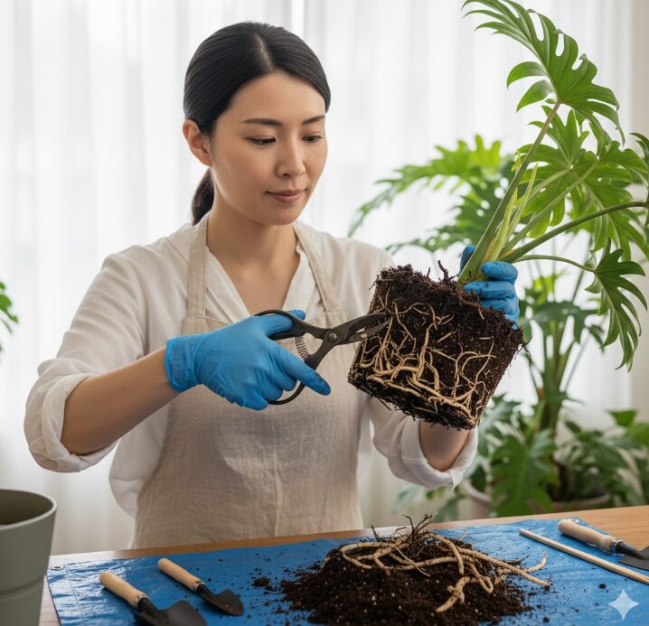 正しい根の剪定方法と切る量