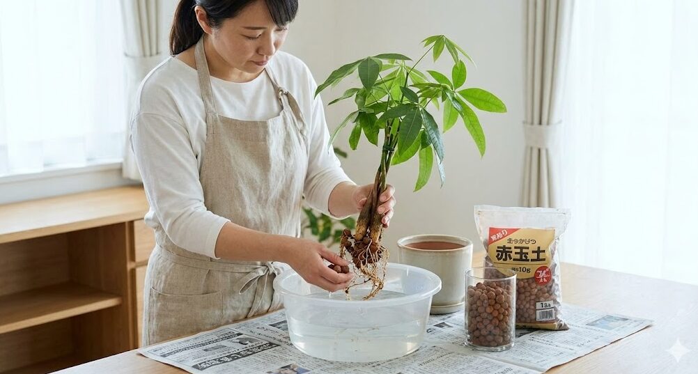 ハイドロカルチャーからの植え替え方法