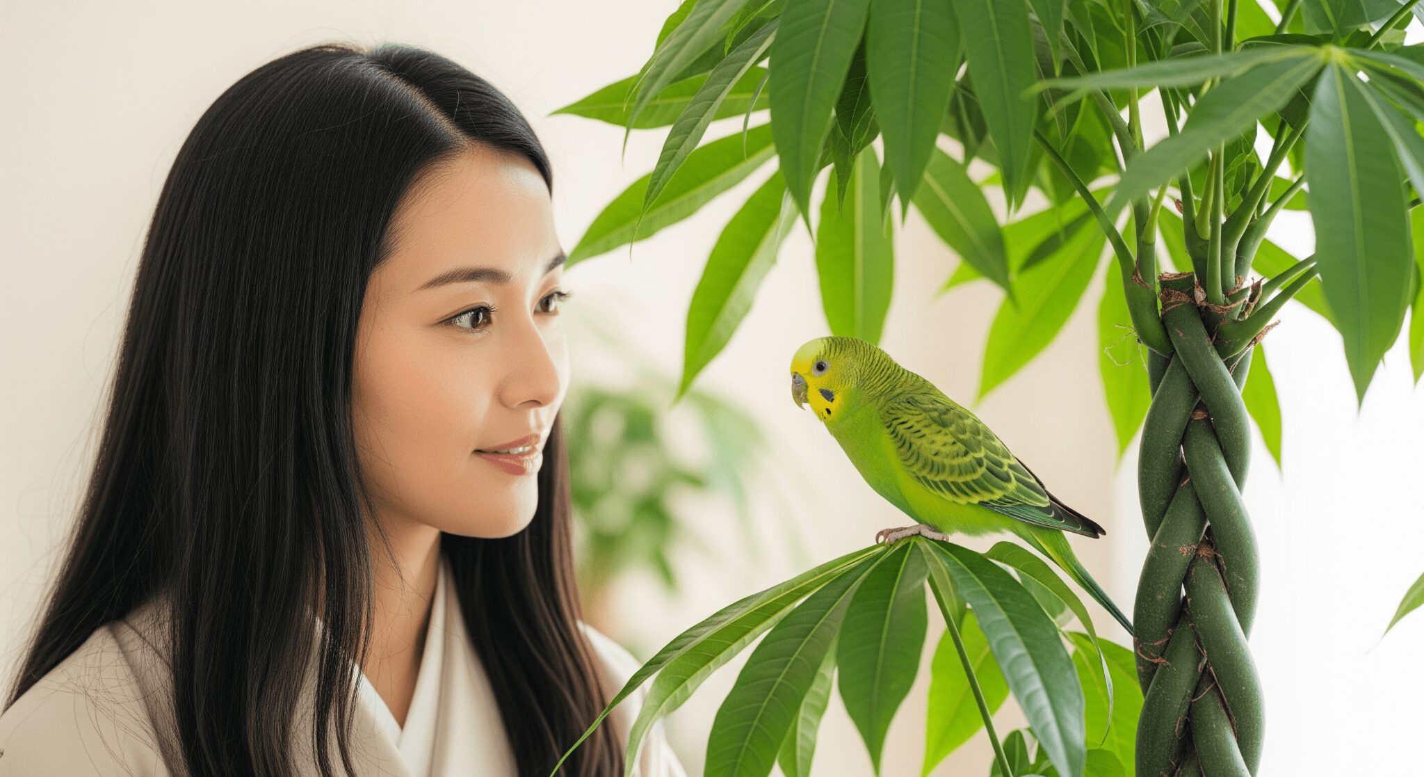 インコ 観葉植物 パキラ