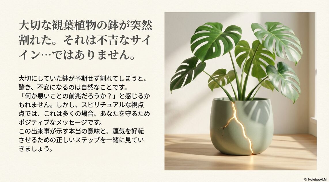 観葉 植物 鉢 が 割れ た スピリチュアル
